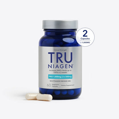 TRU NIAGEN Supplement for Anti Aging and Cell Regeneration, 2×500mg Niagen